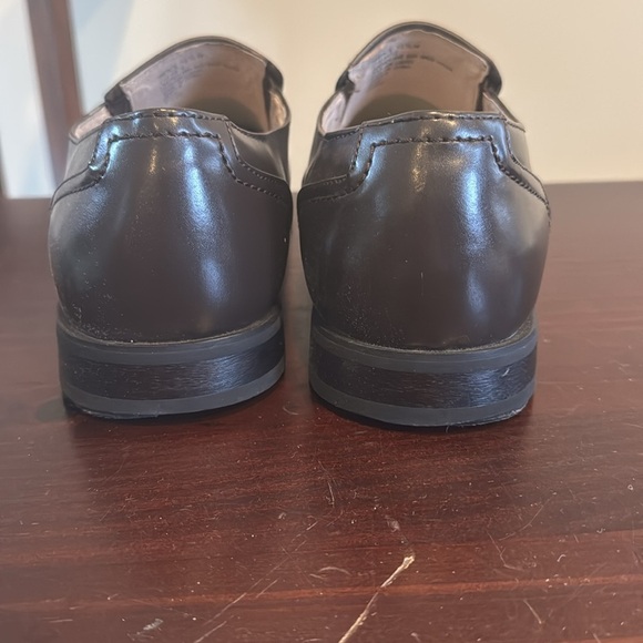 JF J. Ferrar brown leather slip on dress shoes square toe men’s size 10.5 - Picture 7 of 14